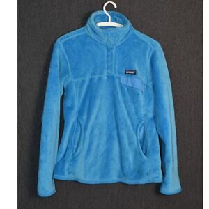 Patagonia Women's Medium Re-Tool Snap-T Pullover Jacket Blue Sweater